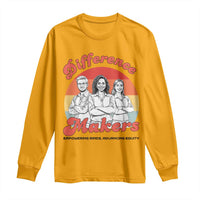 Difference Makers Teacher Appreciation Long Sleeve Shirt Empowering Minds & Advancing Equity Retro Educator - Wonder Print Shop