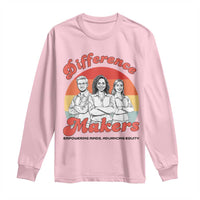 Difference Makers Teacher Appreciation Long Sleeve Shirt Empowering Minds & Advancing Equity Retro Educator - Wonder Print Shop