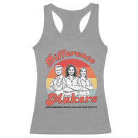 Difference Makers Teacher Appreciation Racerback Tank Top Empowering Minds & Advancing Equity Retro Educator - Wonder Print Shop