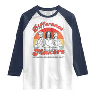 Difference Makers Teacher Appreciation Raglan Shirt Empowering Minds & Advancing Equity Retro Educator - Wonder Print Shop