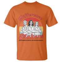 Difference Makers Teacher Appreciation T Shirt Empowering Minds & Advancing Equity Retro Educator - Wonder Print Shop