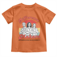 Difference Makers Teacher Appreciation Toddler T Shirt Empowering Minds & Advancing Equity Retro Educator - Wonder Print Shop
