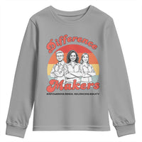 Difference Makers Teacher Appreciation Youth Sweatshirt Empowering Minds & Advancing Equity Retro Educator - Wonder Print Shop