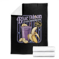 Blue Moon Over Brooklyn Banana Smoothie Aesthetic Throw Blanket Extra Banana Hockey Romance Retro Style - Wonder Print Shop