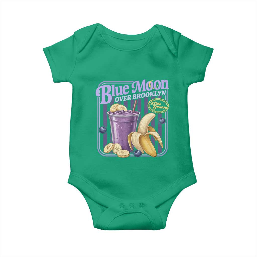 Blue Moon Over Brooklyn Banana Smoothie Aesthetic Baby Onesie Extra Banana Hockey Romance Retro Style - Wonder Print Shop