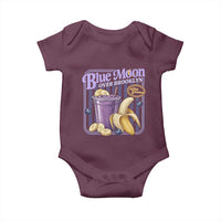 Blue Moon Over Brooklyn Banana Smoothie Aesthetic Baby Onesie Extra Banana Hockey Romance Retro Style - Wonder Print Shop