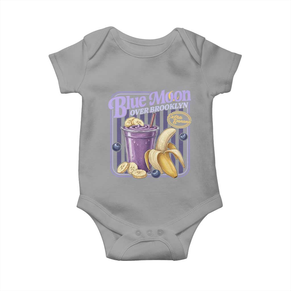 Blue Moon Over Brooklyn Banana Smoothie Aesthetic Baby Onesie Extra Banana Hockey Romance Retro Style - Wonder Print Shop
