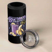 Blue Moon Over Brooklyn Banana Smoothie Aesthetic 4 in 1 Can Cooler Tumbler Extra Banana Hockey Romance Retro Style - Wonder Print Shop