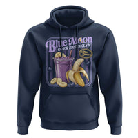 Blue Moon Over Brooklyn Banana Smoothie Aesthetic Hoodie Extra Banana Hockey Romance Retro Style - Wonder Print Shop