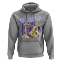 Blue Moon Over Brooklyn Banana Smoothie Aesthetic Hoodie Extra Banana Hockey Romance Retro Style - Wonder Print Shop