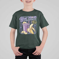 Blue Moon Over Brooklyn Banana Smoothie Aesthetic T Shirt For Kid Extra Banana Hockey Romance Retro Style - Wonder Print Shop