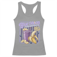 Blue Moon Over Brooklyn Banana Smoothie Aesthetic Racerback Tank Top Extra Banana Hockey Romance Retro Style - Wonder Print Shop