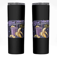 Blue Moon Over Brooklyn Banana Smoothie Aesthetic Skinny Tumbler Extra Banana Hockey Romance Retro Style - Wonder Print Shop