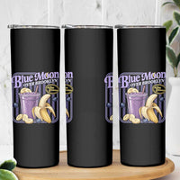 Blue Moon Over Brooklyn Banana Smoothie Aesthetic Skinny Tumbler Extra Banana Hockey Romance Retro Style - Wonder Print Shop
