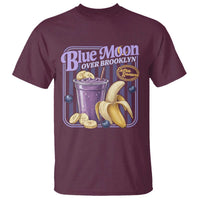 Blue Moon Over Brooklyn Banana Smoothie Aesthetic T Shirt Extra Banana Hockey Romance Retro Style - Wonder Print Shop