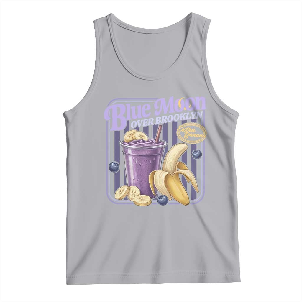 Blue Moon Over Brooklyn Banana Smoothie Aesthetic Tank Top Extra Banana Hockey Romance Retro Style - Wonder Print Shop