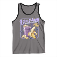 Blue Moon Over Brooklyn Banana Smoothie Aesthetic Tank Top Extra Banana Hockey Romance Retro Style - Wonder Print Shop