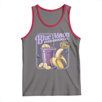 Blue Moon Over Brooklyn Banana Smoothie Aesthetic Tank Top Extra Banana Hockey Romance Retro Style - Wonder Print Shop