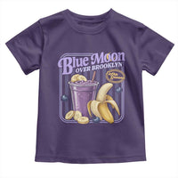 Blue Moon Over Brooklyn Banana Smoothie Aesthetic Toddler T Shirt Extra Banana Hockey Romance Retro Style - Wonder Print Shop