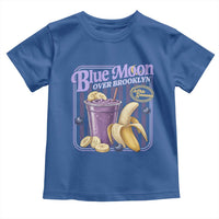 Blue Moon Over Brooklyn Banana Smoothie Aesthetic Toddler T Shirt Extra Banana Hockey Romance Retro Style - Wonder Print Shop