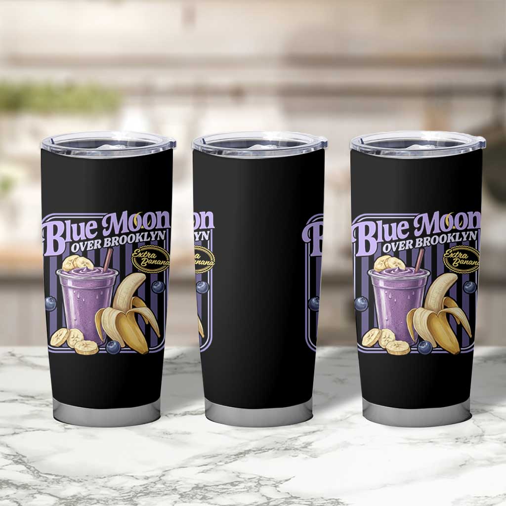 Blue Moon Over Brooklyn Banana Smoothie Aesthetic Tumbler Cup Extra Banana Hockey Romance Retro Style - Wonder Print Shop