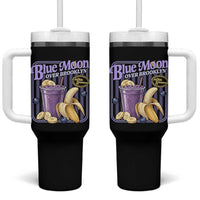 Blue Moon Over Brooklyn Banana Smoothie Aesthetic Tumbler With Handle Extra Banana Hockey Romance Retro Style - Wonder Print Shop