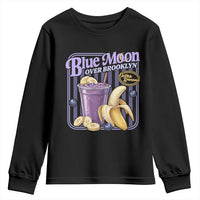 Blue Moon Over Brooklyn Banana Smoothie Aesthetic Youth Sweatshirt Extra Banana Hockey Romance Retro Style - Wonder Print Shop