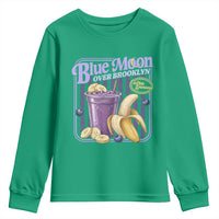 Blue Moon Over Brooklyn Banana Smoothie Aesthetic Youth Sweatshirt Extra Banana Hockey Romance Retro Style - Wonder Print Shop