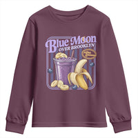 Blue Moon Over Brooklyn Banana Smoothie Aesthetic Youth Sweatshirt Extra Banana Hockey Romance Retro Style - Wonder Print Shop