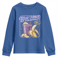 Blue Moon Over Brooklyn Banana Smoothie Aesthetic Youth Sweatshirt Extra Banana Hockey Romance Retro Style - Wonder Print Shop