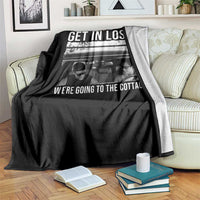 Get In Loser We're Going To The Cottage Throw Blanket Funny Hockey Romance Road Trip Summer - Wonder Print Shop