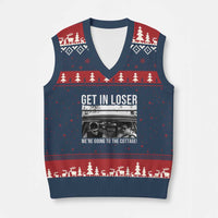 Get In Loser We're Going To The Cottage V-Neck Knit Sweater Vest Funny Hockey Romance Road Trip Summer - Wonder Print Shop