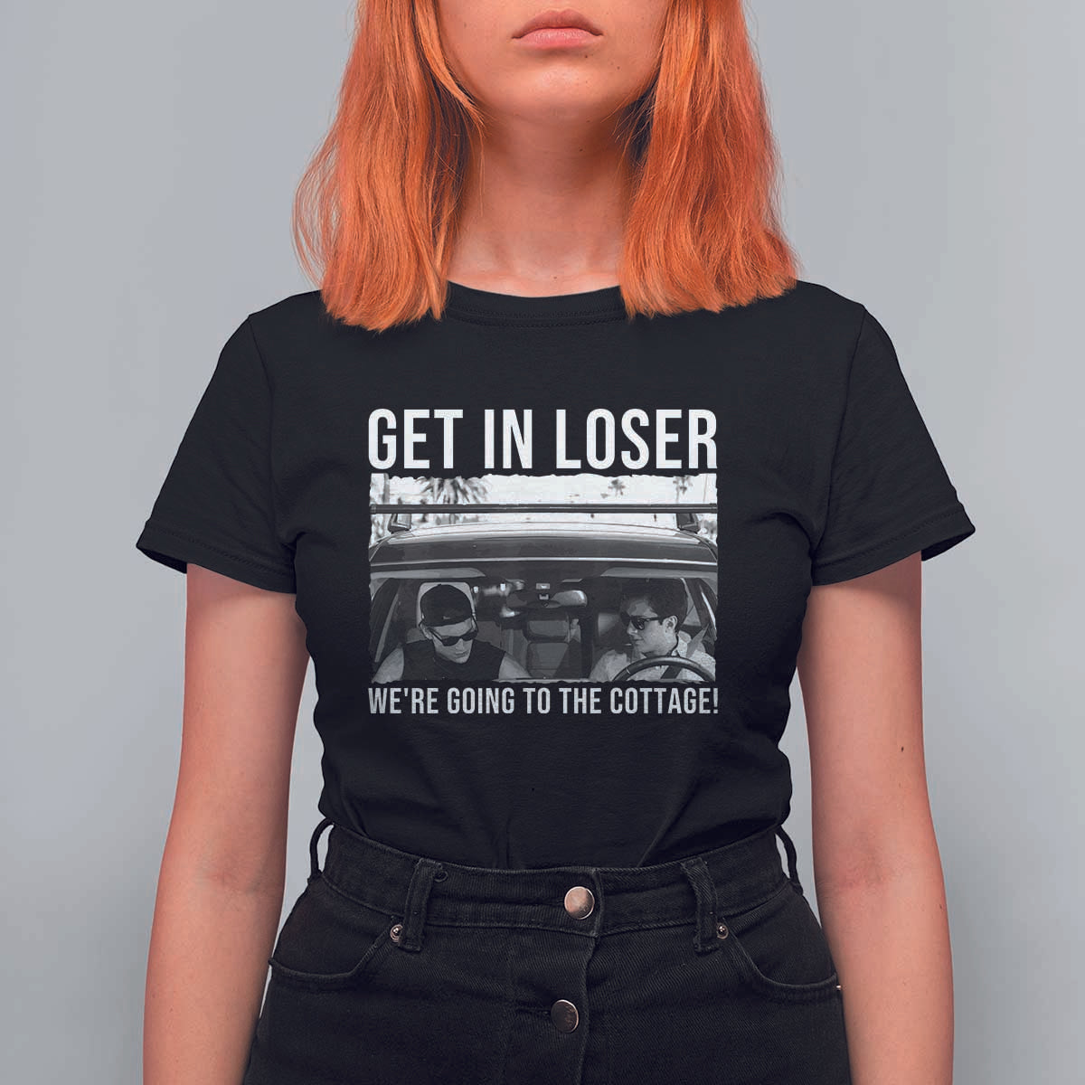Get In Loser We're Going To The Cottage T Shirt For Women Funny Hockey Romance Road Trip Summer - Wonder Print Shop