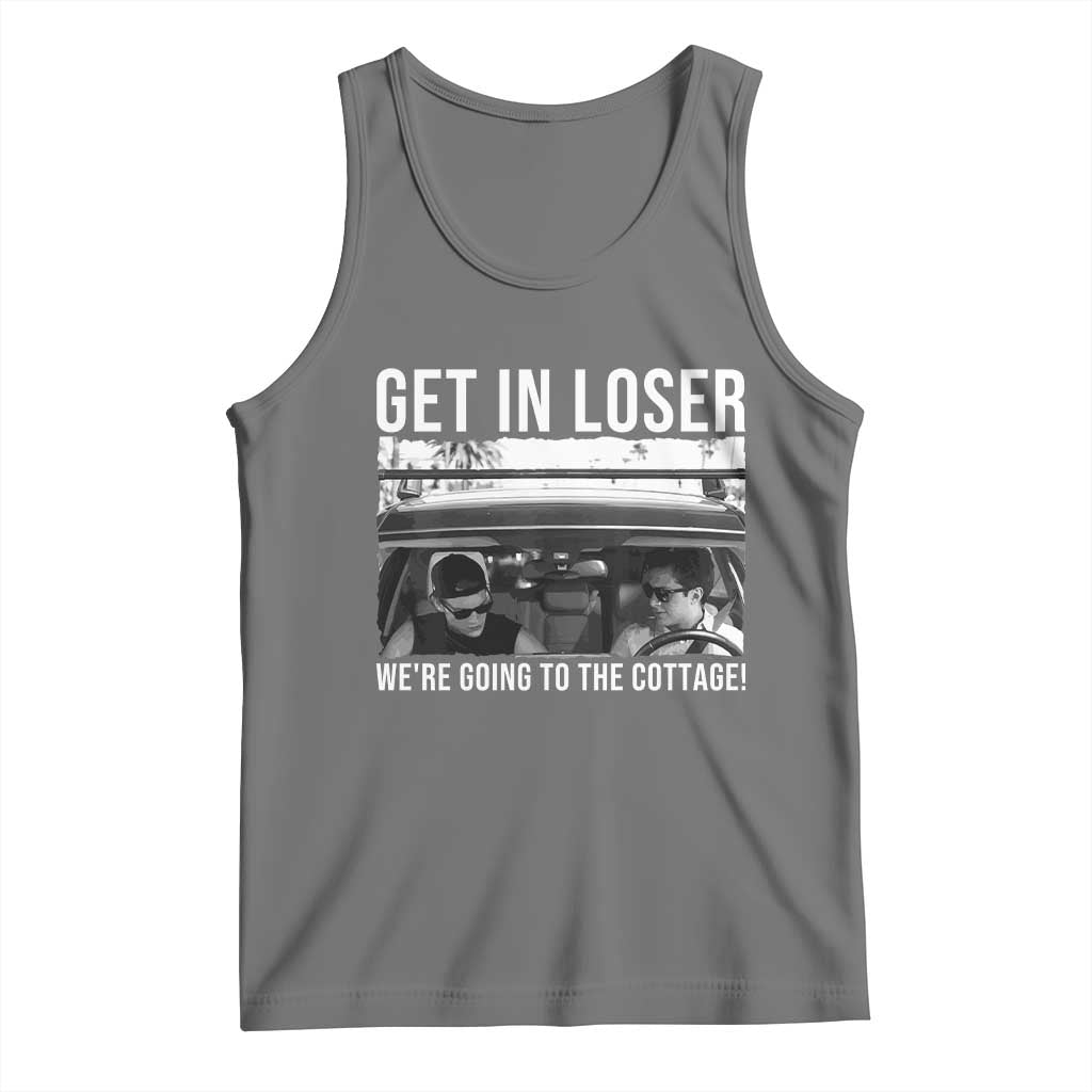 Get In Loser We're Going To The Cottage Tank Top Funny Hockey Romance Road Trip Summer - Wonder Print Shop
