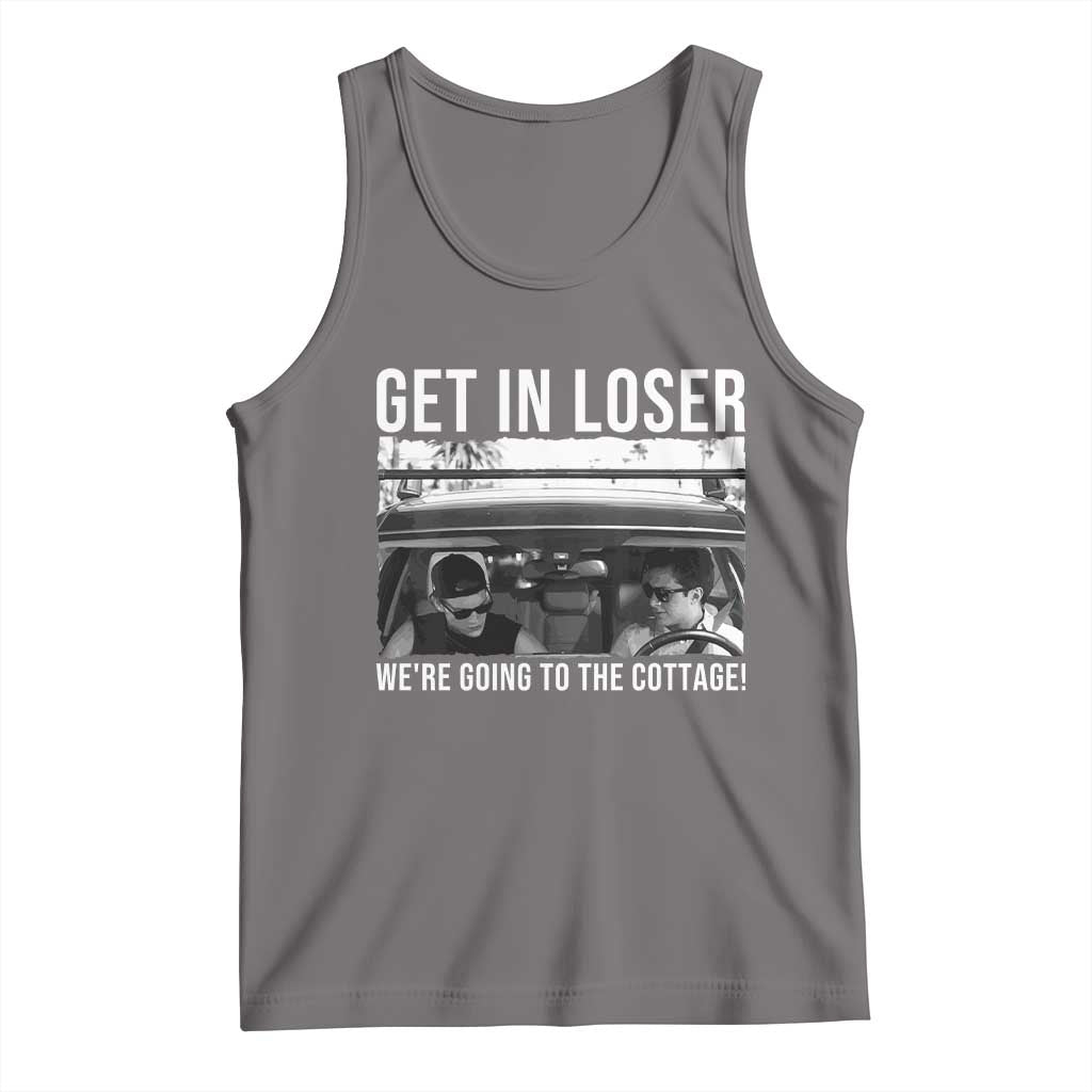 Get In Loser We're Going To The Cottage Tank Top Funny Hockey Romance Road Trip Summer - Wonder Print Shop