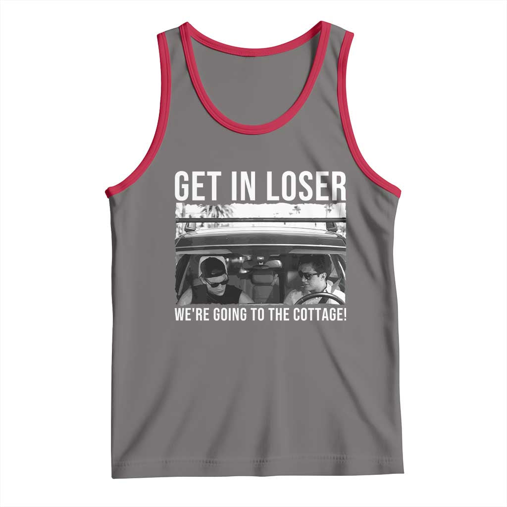 Get In Loser We're Going To The Cottage Tank Top Funny Hockey Romance Road Trip Summer - Wonder Print Shop