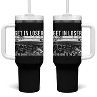 Get In Loser We're Going To The Cottage Tumbler With Handle Funny Hockey Romance Road Trip Summer - Wonder Print Shop
