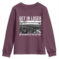 Get In Loser We're Going To The Cottage Youth Sweatshirt Funny Hockey Romance Road Trip Summer - Wonder Print Shop