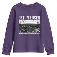 Get In Loser We're Going To The Cottage Youth Sweatshirt Funny Hockey Romance Road Trip Summer - Wonder Print Shop