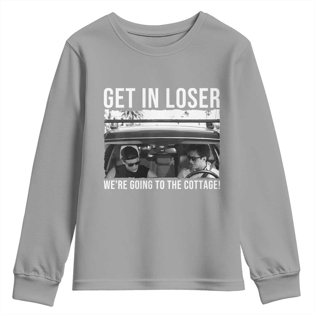 Get In Loser We're Going To The Cottage Youth Sweatshirt Funny Hockey Romance Road Trip Summer - Wonder Print Shop