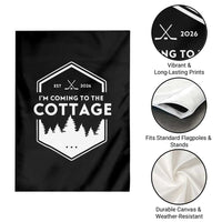 I'm Coming to the Cottage Garden Flag Rustic Outdoor Retro Forest Hockey Romance - Wonder Print Shop