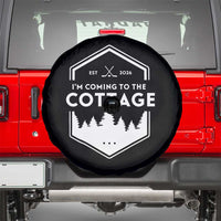 I'm Coming to the Cottage Spare Tire Cover Rustic Outdoor Retro Forest Hockey Romance - Wonder Print Shop