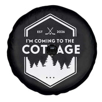 I'm Coming to the Cottage Spare Tire Cover Rustic Outdoor Retro Forest Hockey Romance - Wonder Print Shop