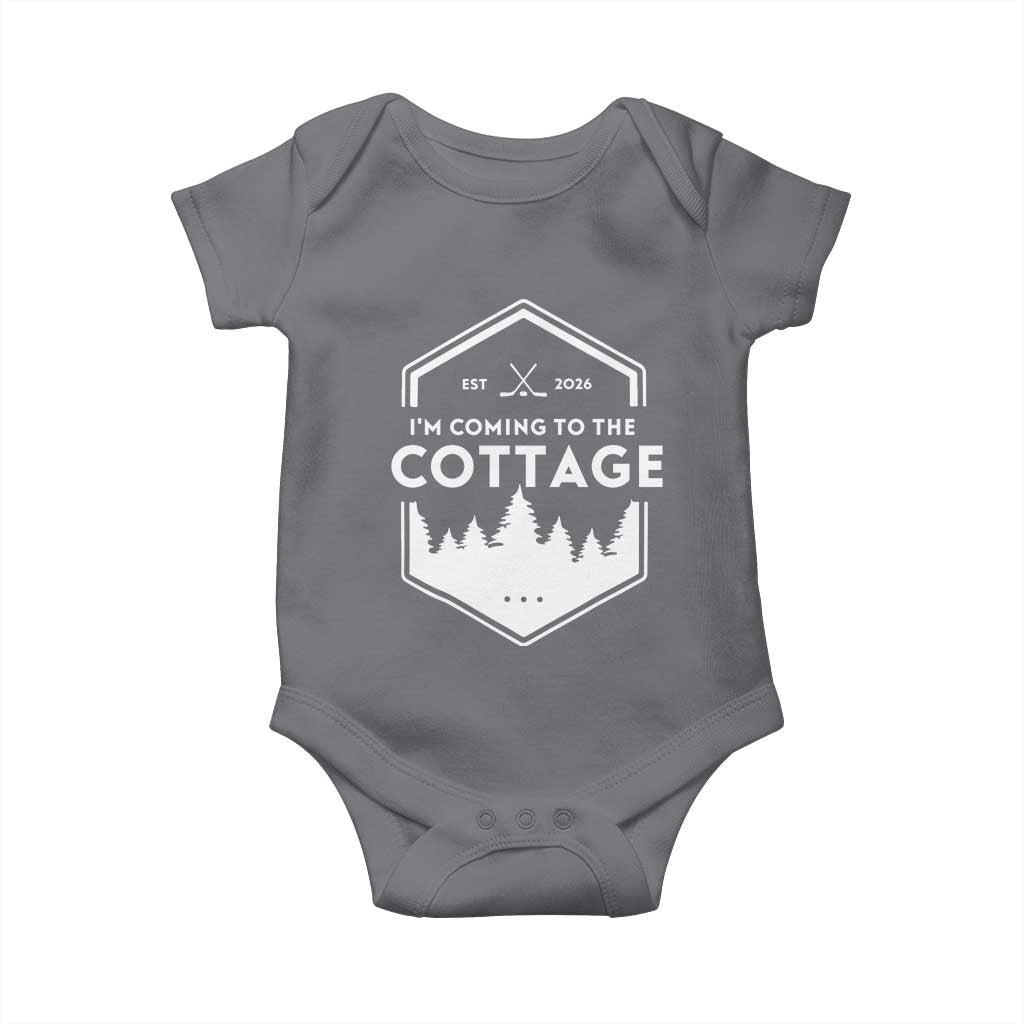 I'm Coming to the Cottage Baby Onesie Rustic Outdoor Retro Forest Hockey Romance - Wonder Print Shop