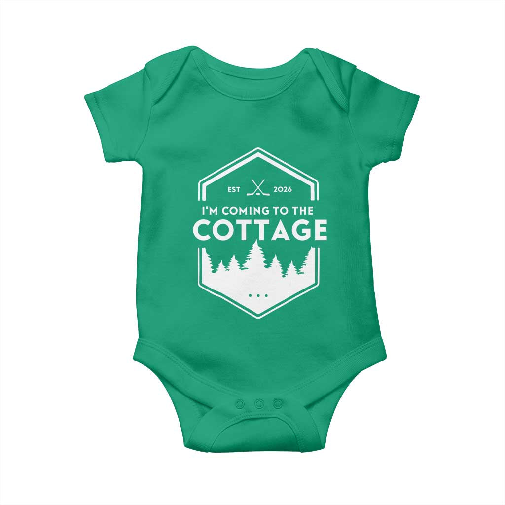 I'm Coming to the Cottage Baby Onesie Rustic Outdoor Retro Forest Hockey Romance - Wonder Print Shop