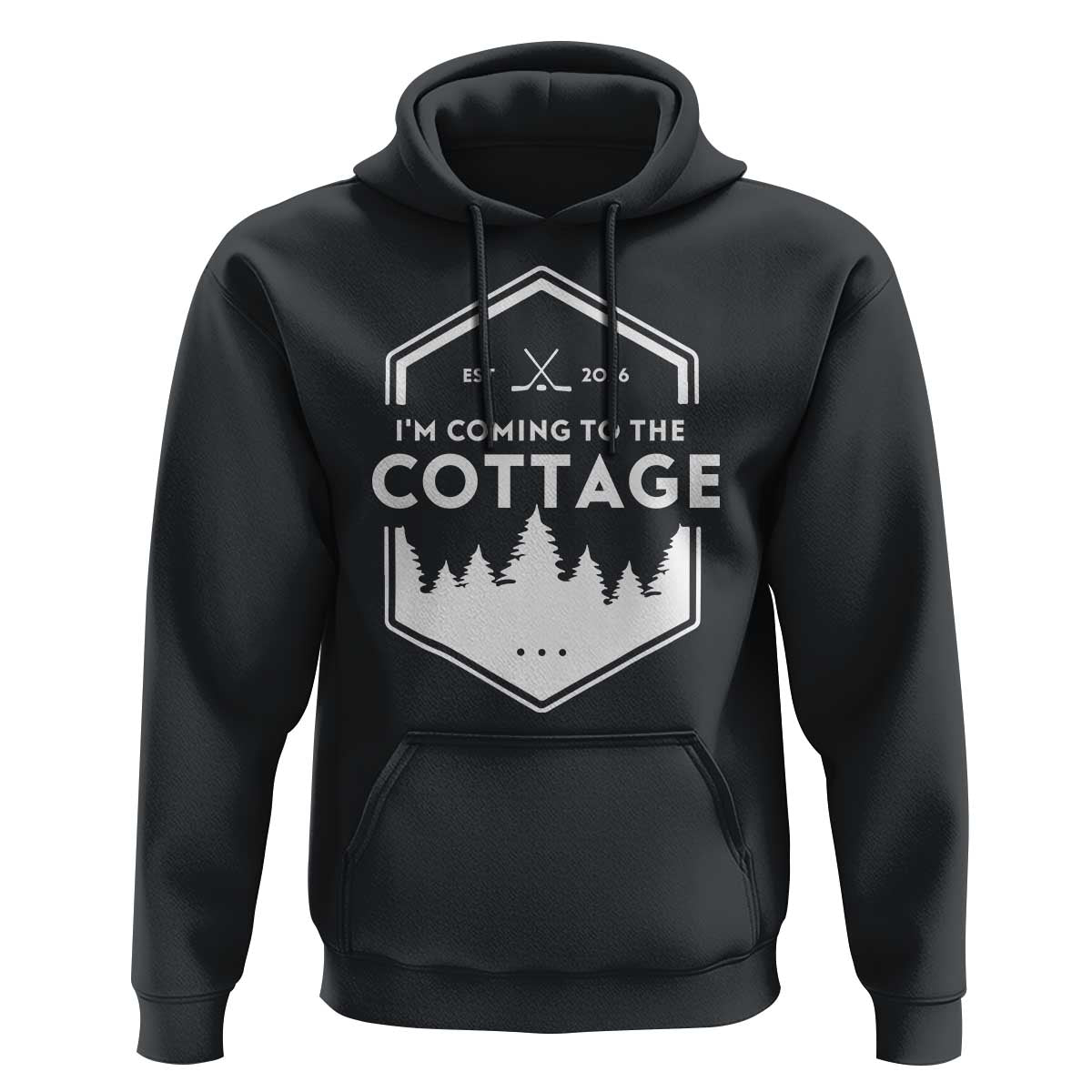 I'm Coming to the Cottage Hoodie Rustic Outdoor Retro Forest Hockey Romance - Wonder Print Shop