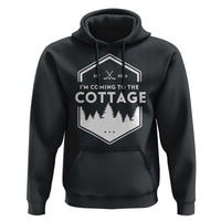 I'm Coming to the Cottage Hoodie Rustic Outdoor Retro Forest Hockey Romance - Wonder Print Shop