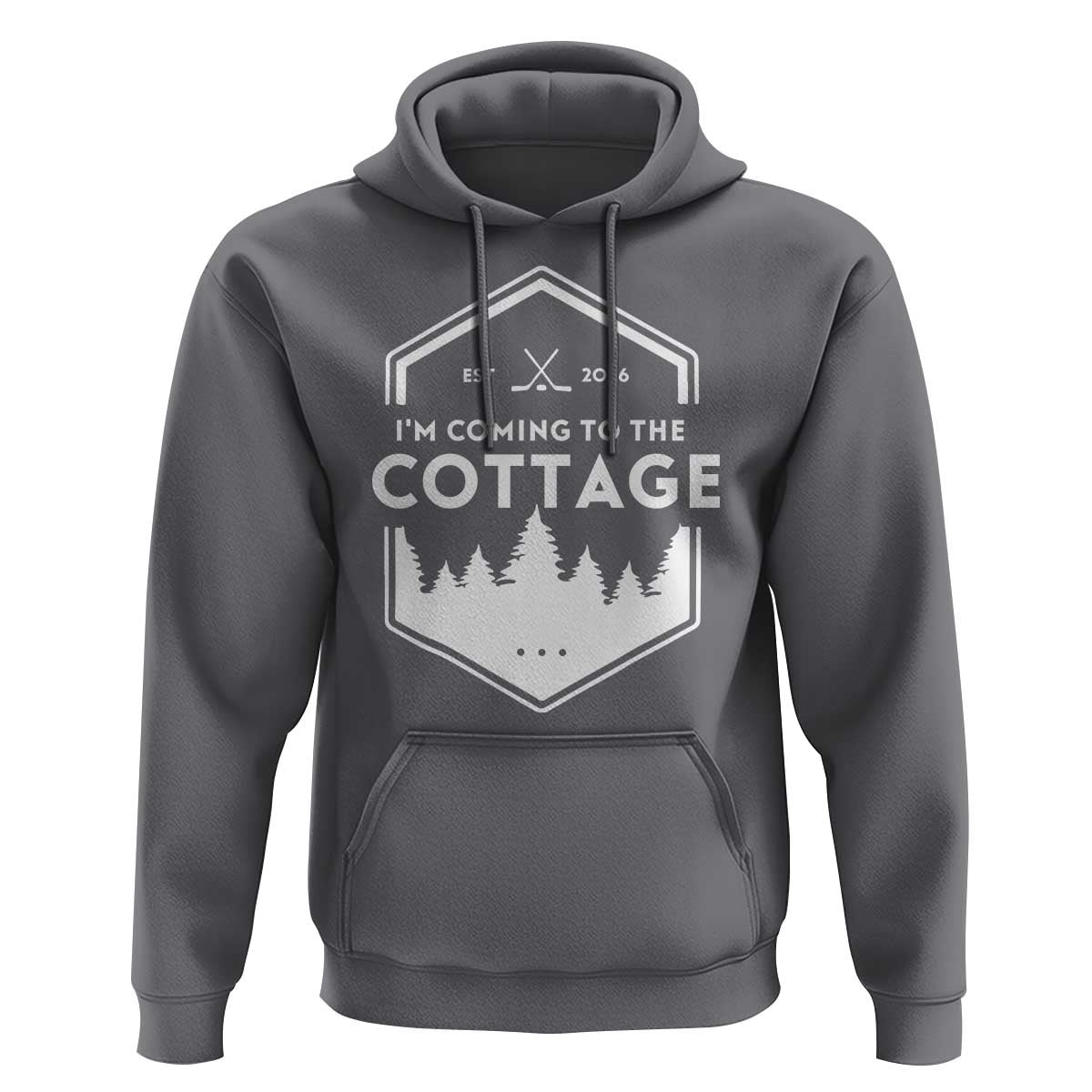 I'm Coming to the Cottage Hoodie Rustic Outdoor Retro Forest Hockey Romance - Wonder Print Shop