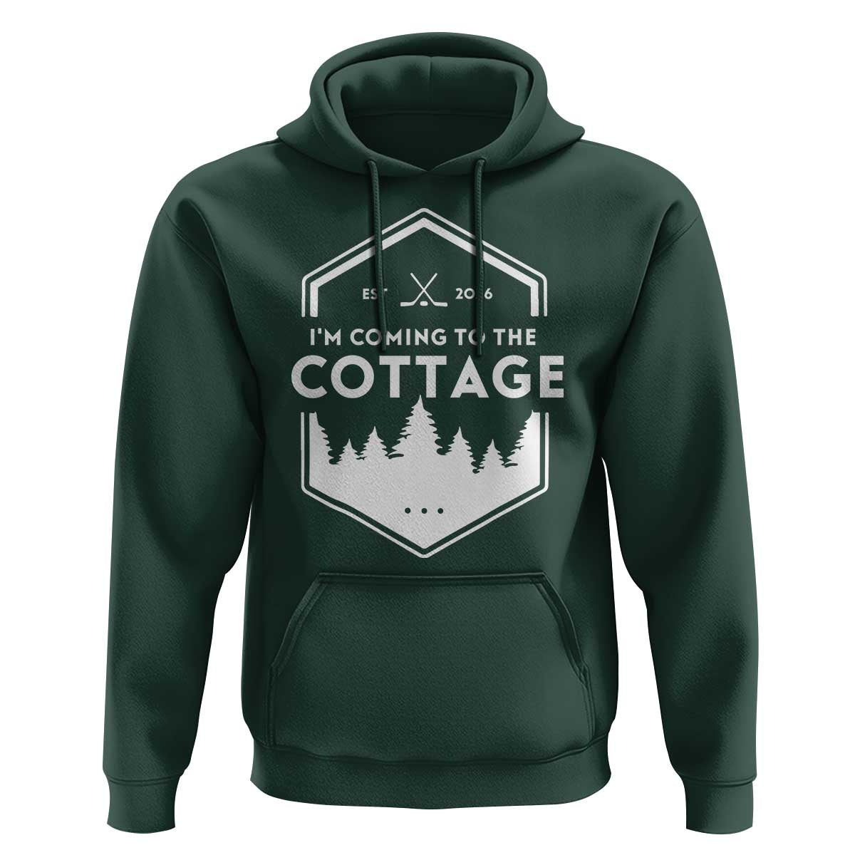 I'm Coming to the Cottage Hoodie Rustic Outdoor Retro Forest Hockey Romance - Wonder Print Shop