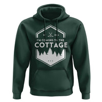 I'm Coming to the Cottage Hoodie Rustic Outdoor Retro Forest Hockey Romance - Wonder Print Shop